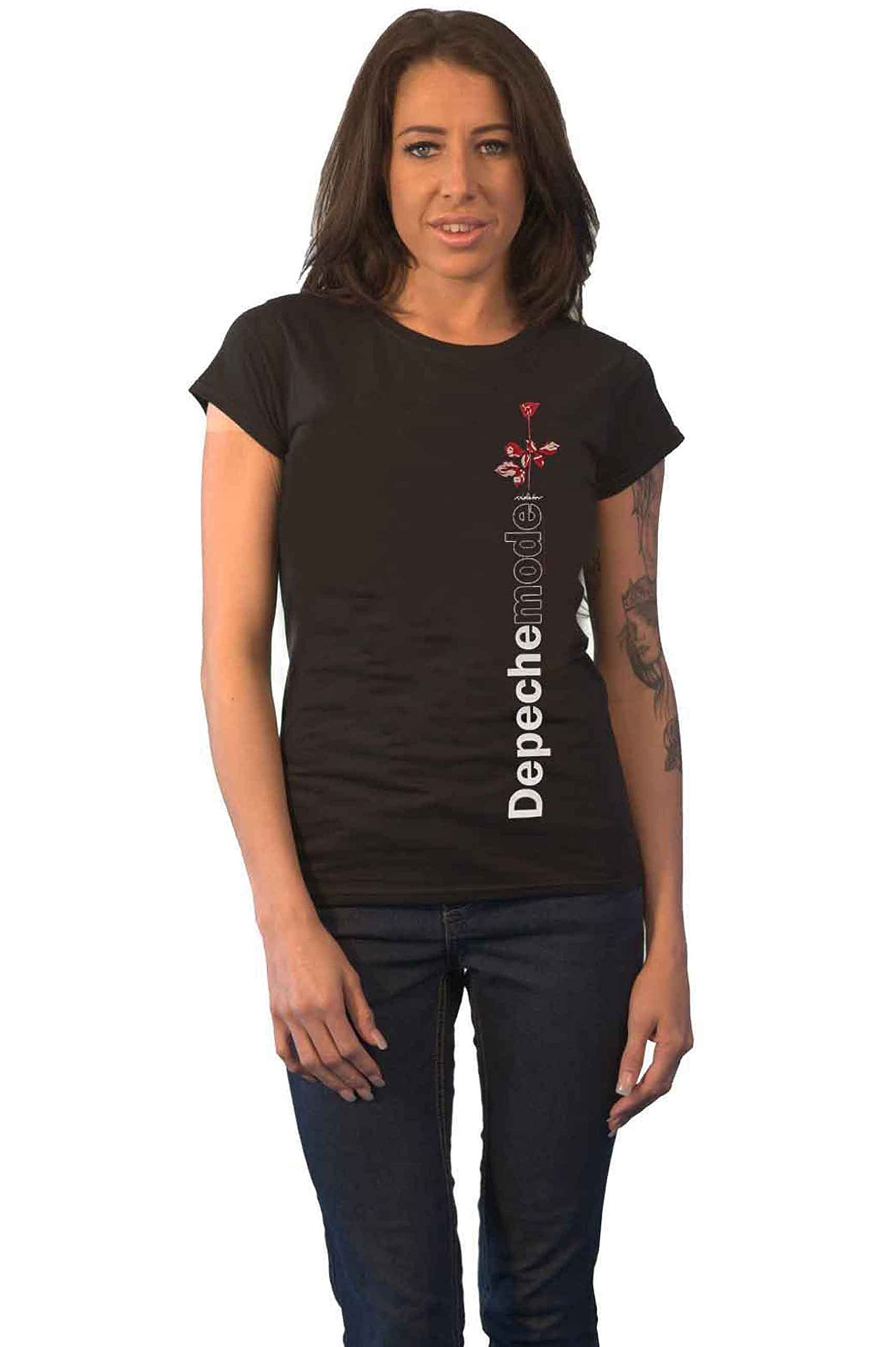 Depeche Mode Violator Side Rose Women T-Shirt Black XL, 100% Cotton, Regular