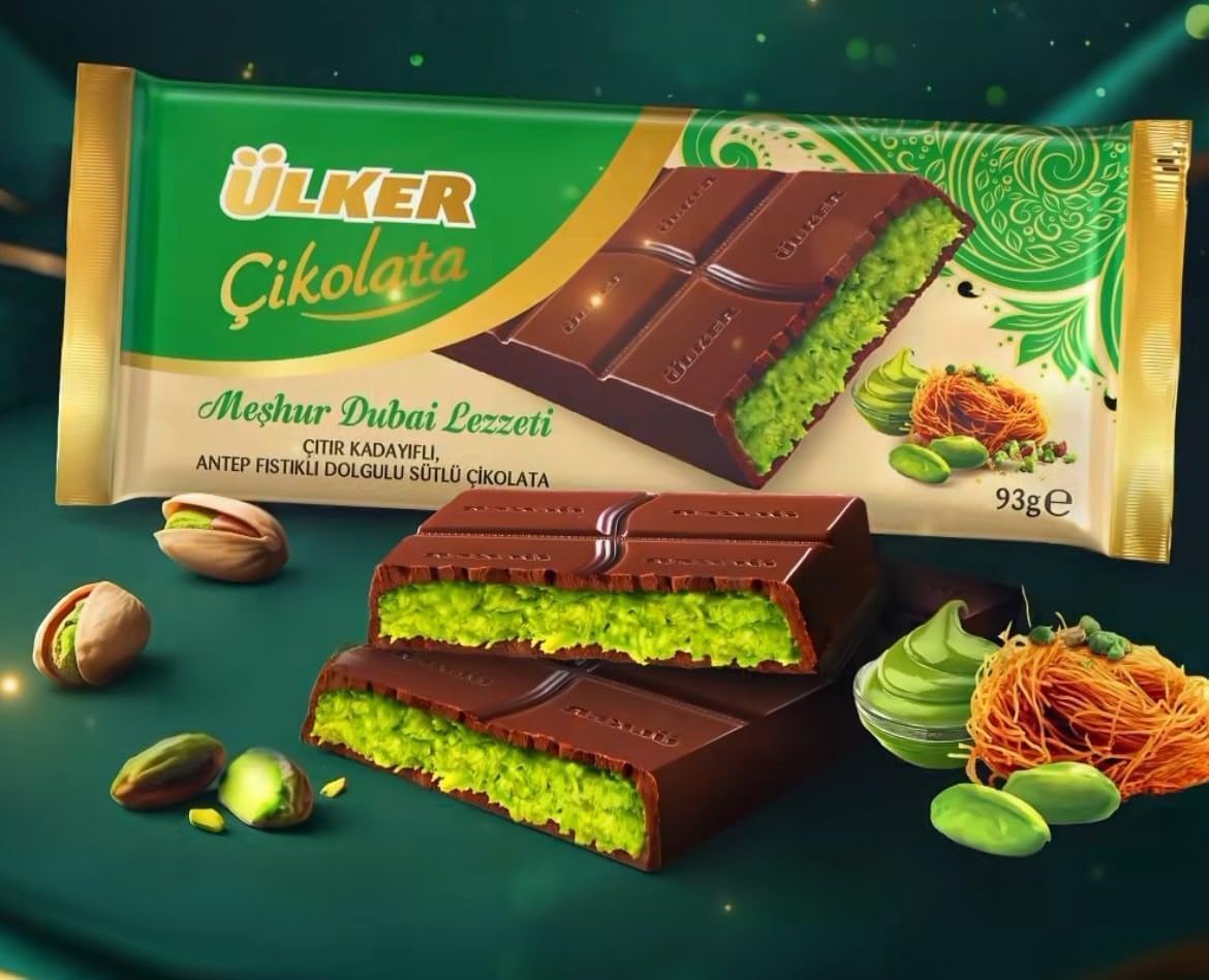 Amazon.com : Ulker Cikolata Dubai Chocolate Bar with Kadayif and