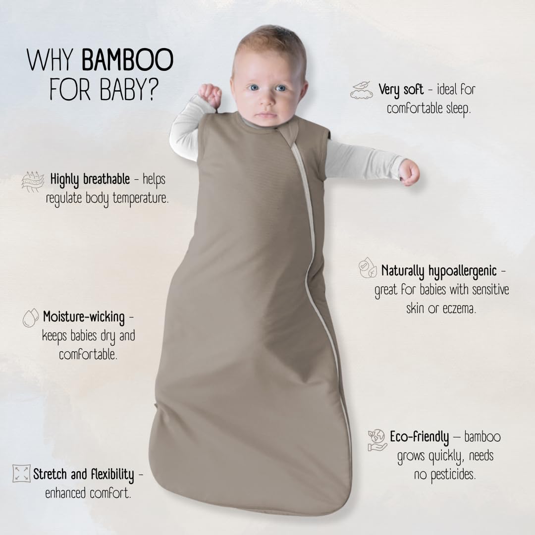 KANC. Unisex Baby Sleeping Bag 95% Plant-Based Viscose Bamboo Rayon, OEKO-TEX Certified Hypoallergenic - Image 2
