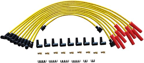 Miniatura 5 de MAS Performance - Distribuidor de encendido HEI con tapa, rotor y bujía, juego de cables compatible con Ford 351 400 460 HEI 65000 voltios bobina