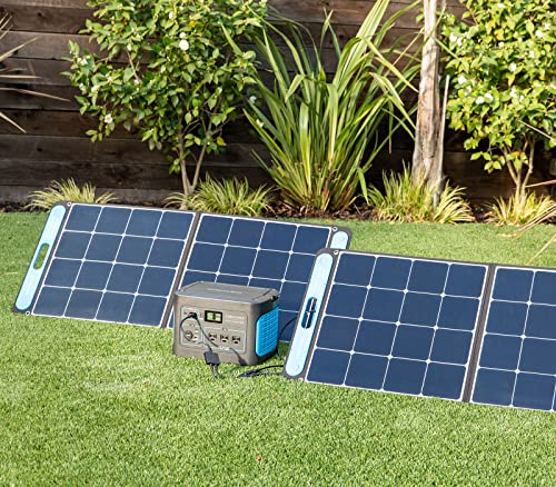 Geneverse 100W Portable Solar Panel Generator For Usb Devices, 9Lbs With 1X Usb-A, 1X Usb-C (Each), Water Resistant, Fast Solar Charging For Camping, Hiking, Cell Phones, Smart Watches, Gps And More #TOP5