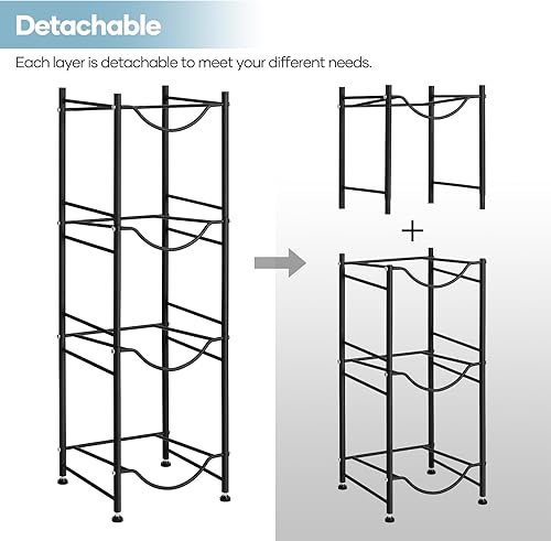 Miniatura 10 de Estante para botellas de agua de 3 niveles para dispensador de agua de 5 galones, ahorra espacio