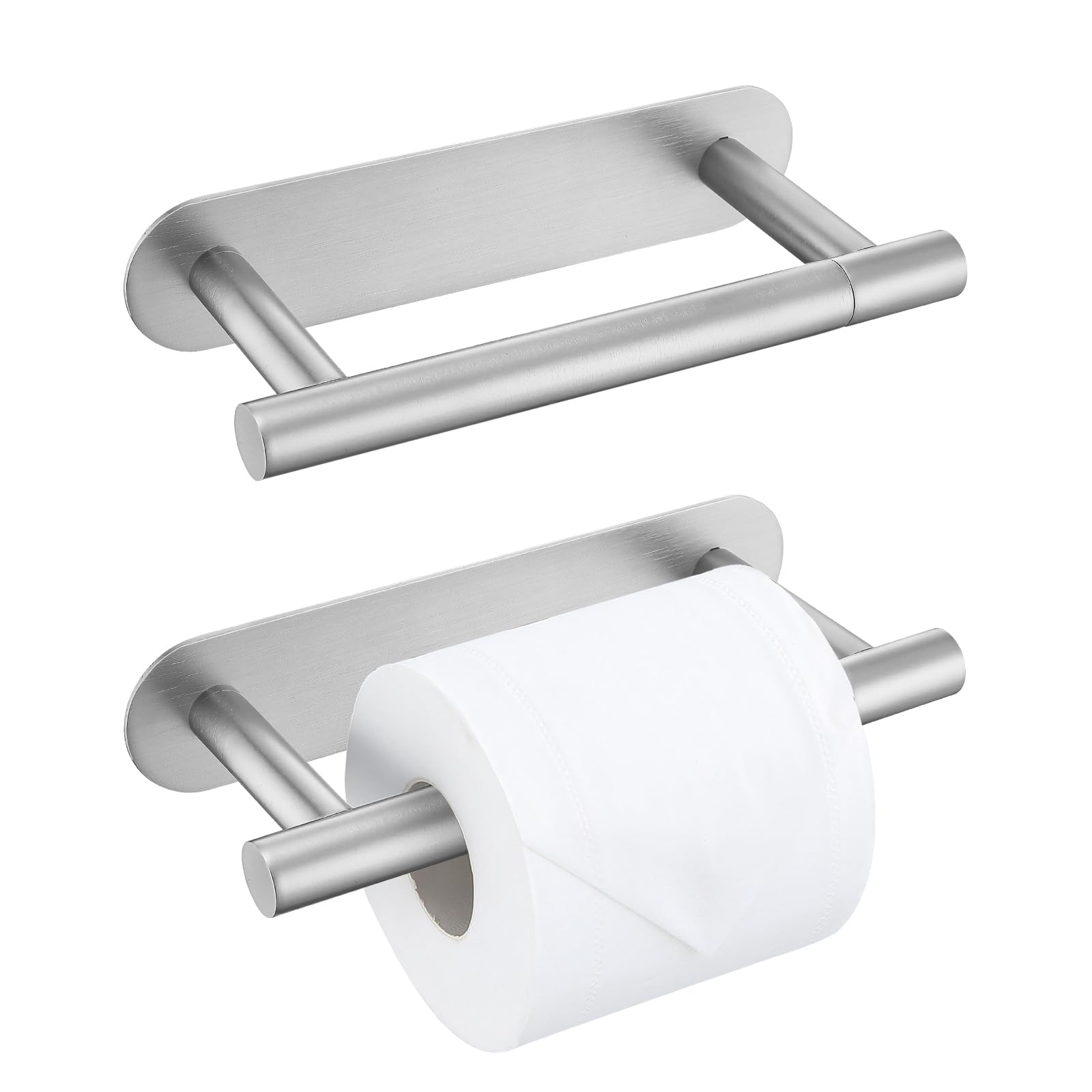 Matte Black Self Adhesive Toilet Roll Paper Holder No Drill for Bathroom — Amazon image 12