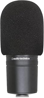 AT2020 Pop Filter Windscreen, Mic Foam Cover for Audio Technica AT2020 Condenser Studio Microphone and Large Size Mic by SUNMON (Black)