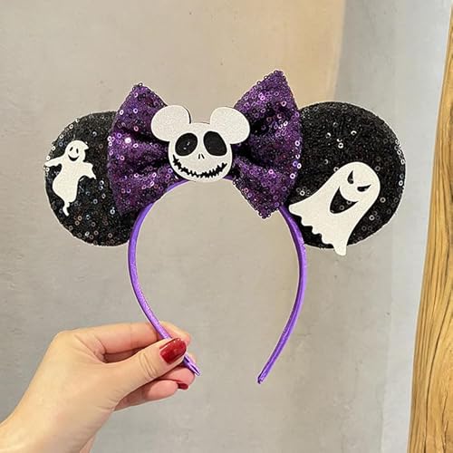 MeeQee Fasce per Halloween Orecchie di Topo Fiocco...