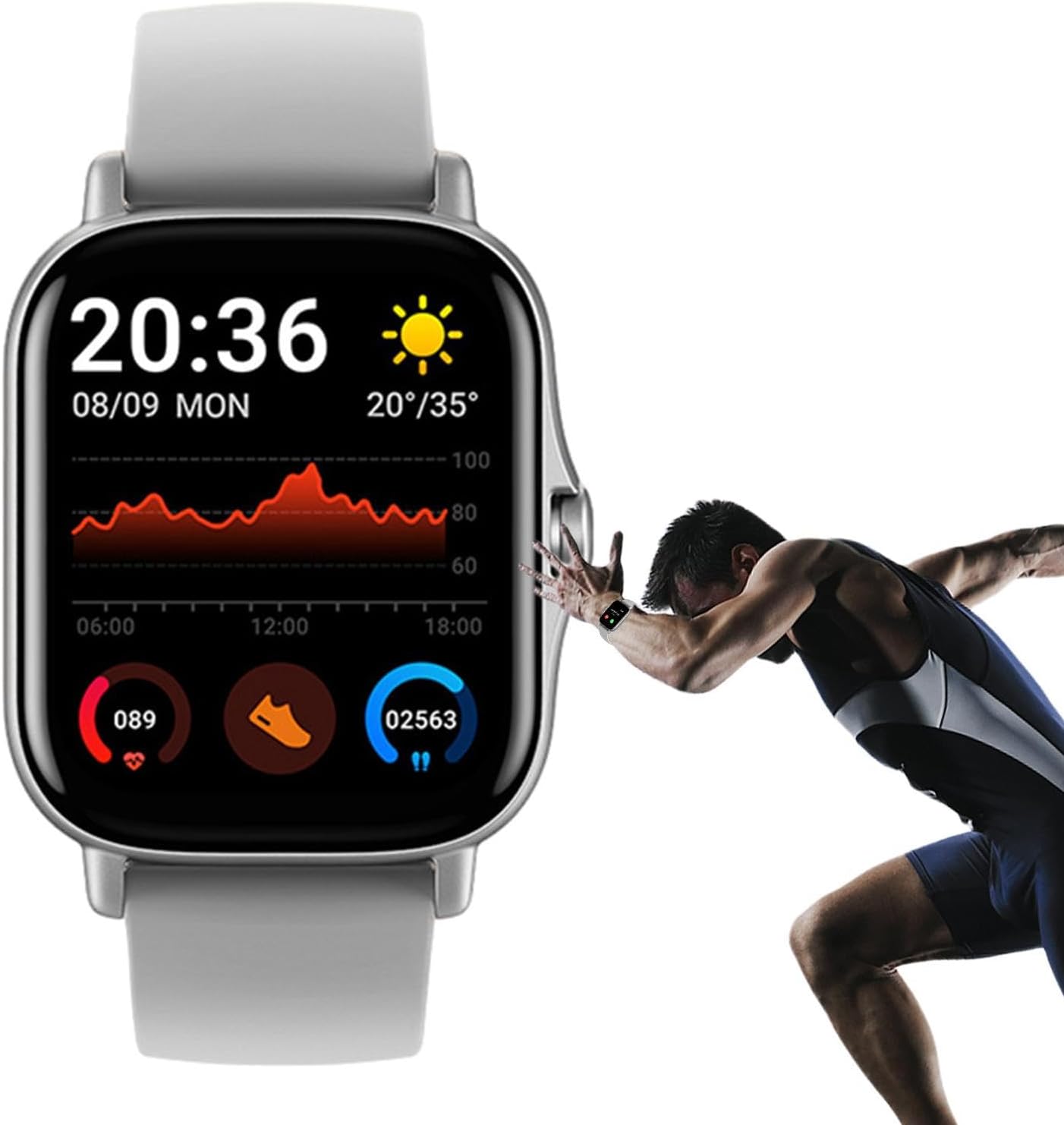 Youngwier Orologio cardiofrequenzimetro - Orologio per il monitoraggio ossigeno nel sangue a pressione sanguigna | Orologio fitness smartwatch compatibile con touch screen da 1,75 pollici per donna Youngwier Orologio cardiofrequenzimetro - Orologio per il monitoraggio ossigeno nel sangue a pressione sanguigna | Orologio fitness smartwatch compatibile con touch screen da 1,75 pollici per donna