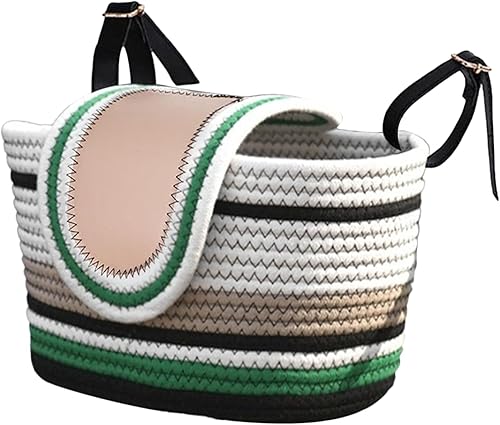 Panier de Guidon de vélo tissé : Support de Rangement Facile à Installer avec Bo