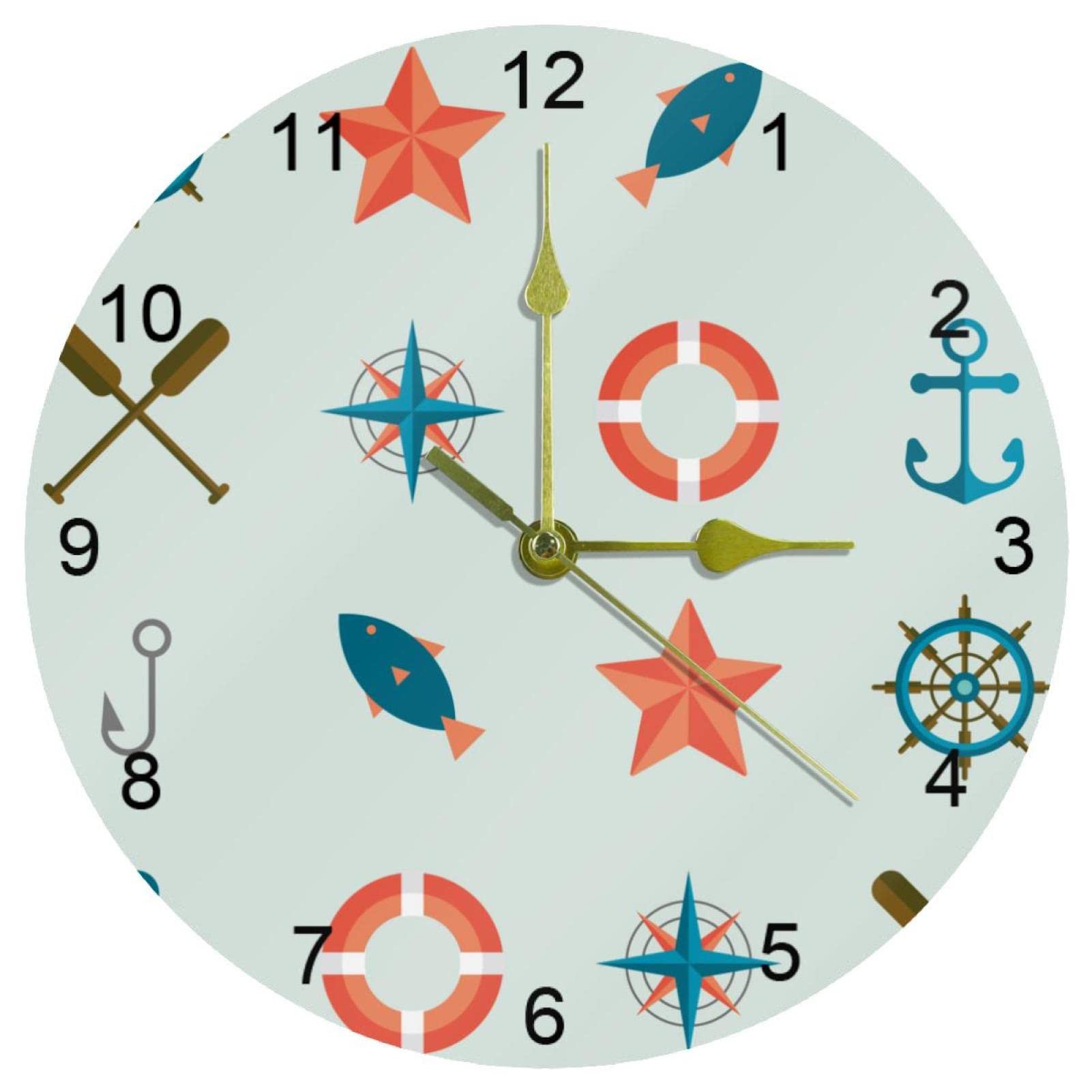 Horloge murale silencieuse sans tic-tac mécanique pour chambre