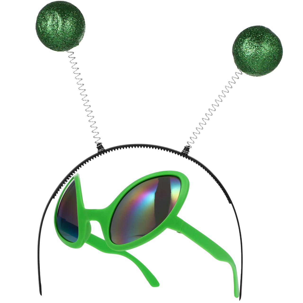 2 Pcs Alien Costume Kids Adult Alien Glasses Funny Headband for Festivals Halloween Cosplay Glasses for Fun Dress-up Novelty Halloween Boppers