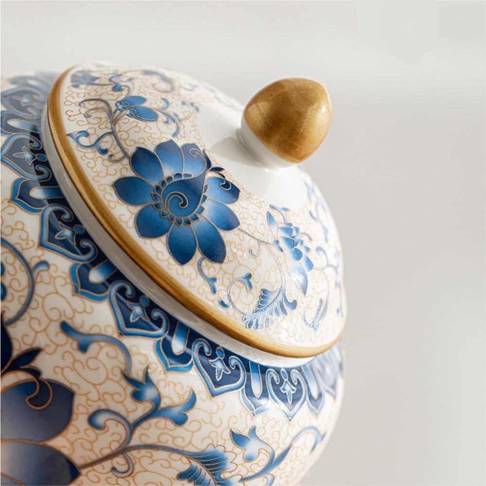 Set Da Tè Contenitore for la conservazione del tè sfuso for uso domestico Barattolo for la conservazione sigillato da cucina Set da tè retrò creativo Set di scatole regalo con doppio barattolo Baratto