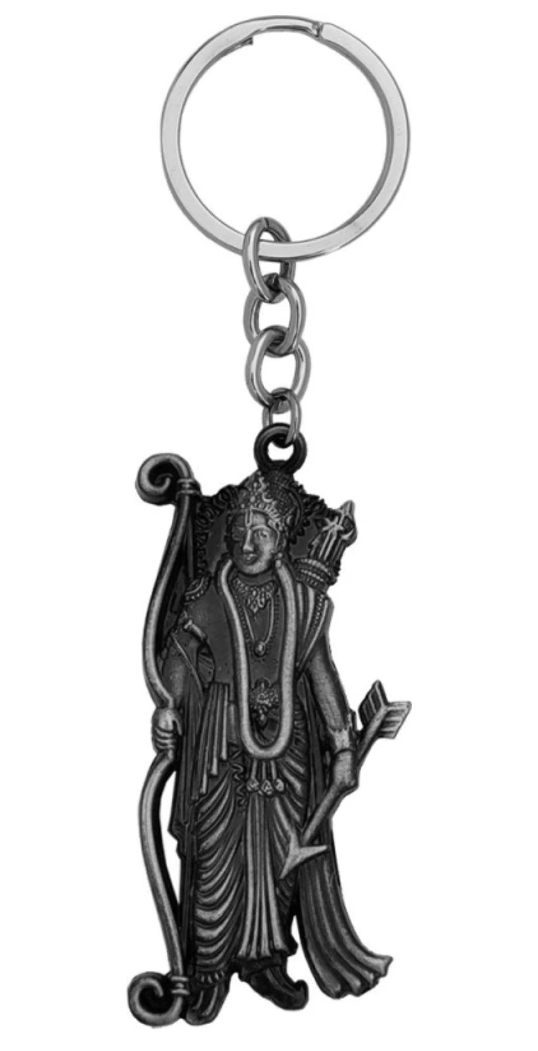 Pack of 1 God Ayodhya Jai Shree Ram Rama With Bow & Arrow Double Sided Same Hard Metal Keychain Key Chain For Men Women Car Bike Locker Gifting-image-28
