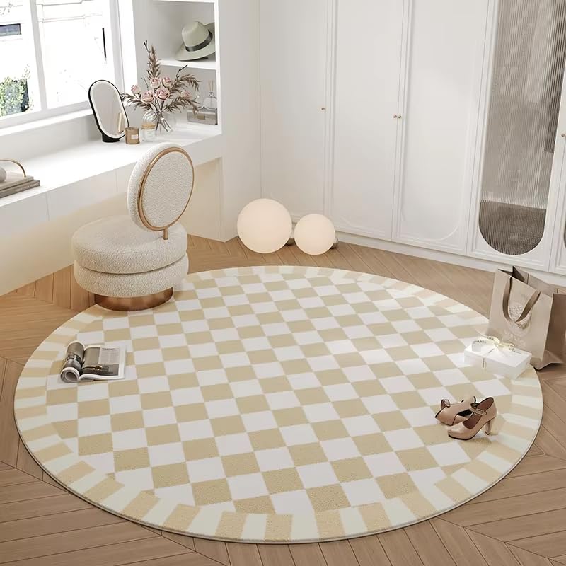 Tapis de sol rond 80 cm de salon moderne pour décoration de maison