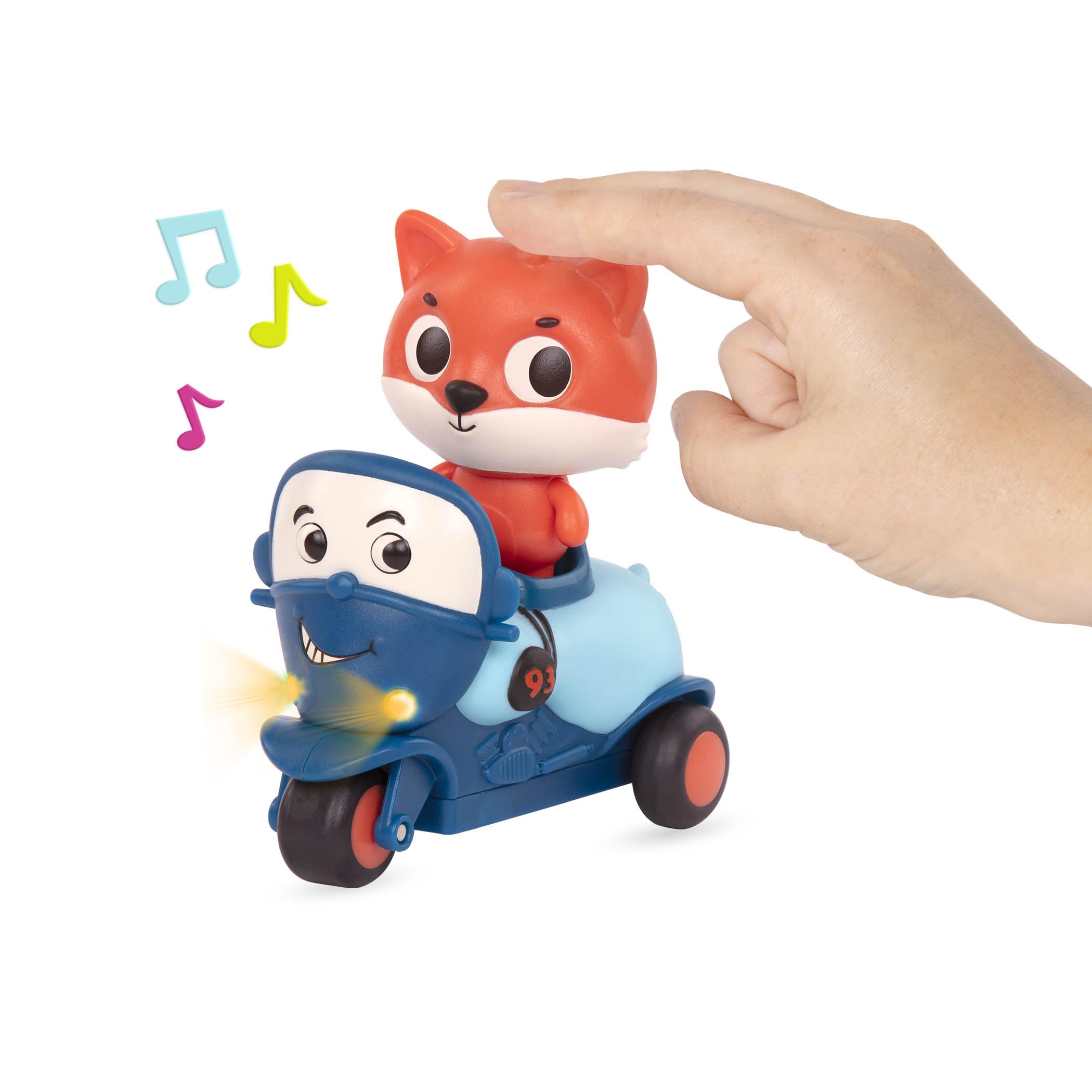 B. toys Mini Riders, zestaw 3 świecących i dźwiękowych pojazdów zabawkowych