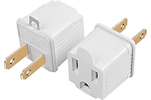 TENINYU Grounded Adapter: Switch from 3-Prong to 2-Prong with Ease