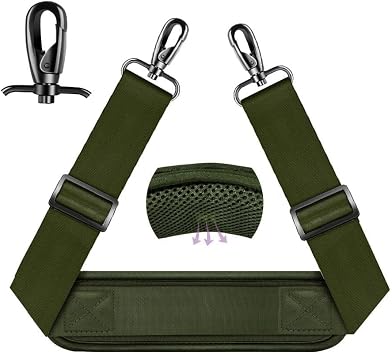 ZINZ 75" Shoulder Strap with Fixed Pad and Dual Balanced Buckles,Army Green