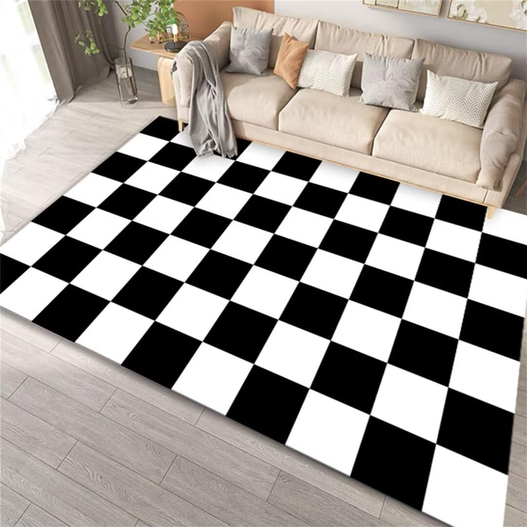 Tapis chambre enfant garçon lavable tapis salon doux noir
