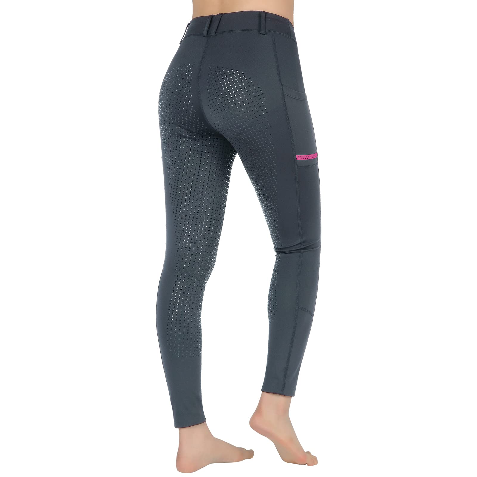 Pantaloni da equitazione per ragazze equestri Pantaloni da equitazione in silicone Pantaloni da equitazione per bambini con tasche