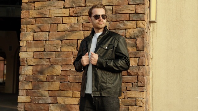 Zbrandy Leather Jacket Men Faux Leather Jackets Mens Moto Biker