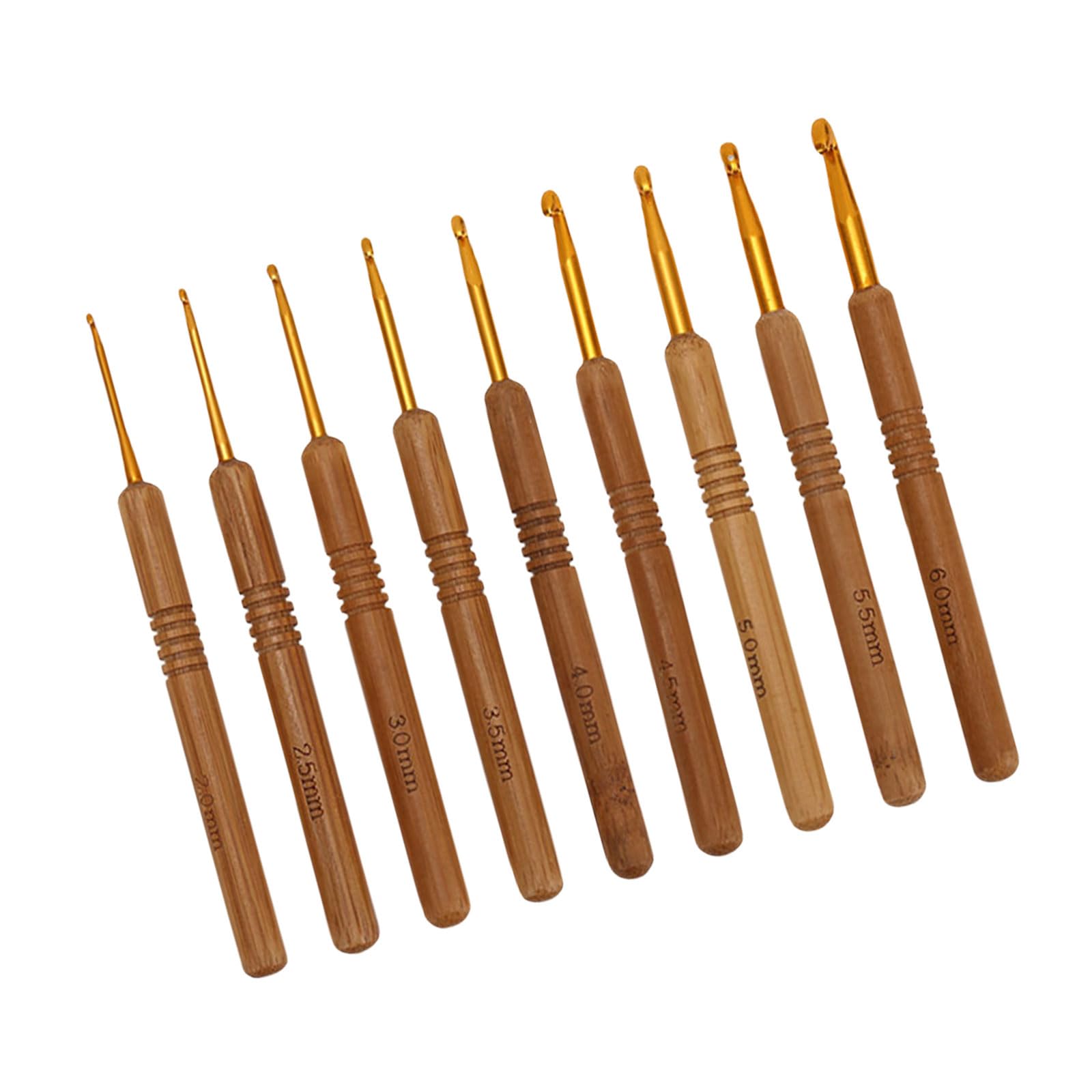 Yhplxyuus 9Pcs Soft Grip Knitting Needle Crochet Hook Set Craft Needle Yarns Weaving Tool Crochet Hook Knitting Tool Set Colorful