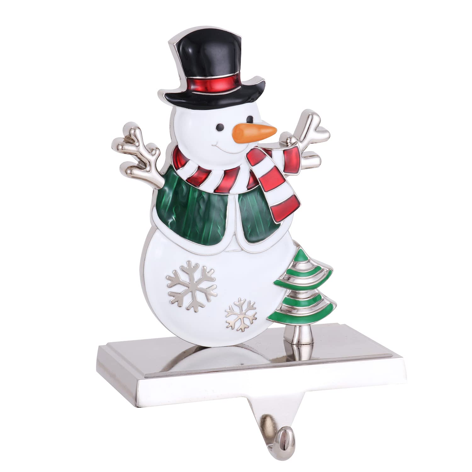 Cintres de chaussettes de Noël pour cheminée – Bonhomme de neige pour cheminée de Noël à suspendre pour chaussettes de Noël (bonhomme de neige)