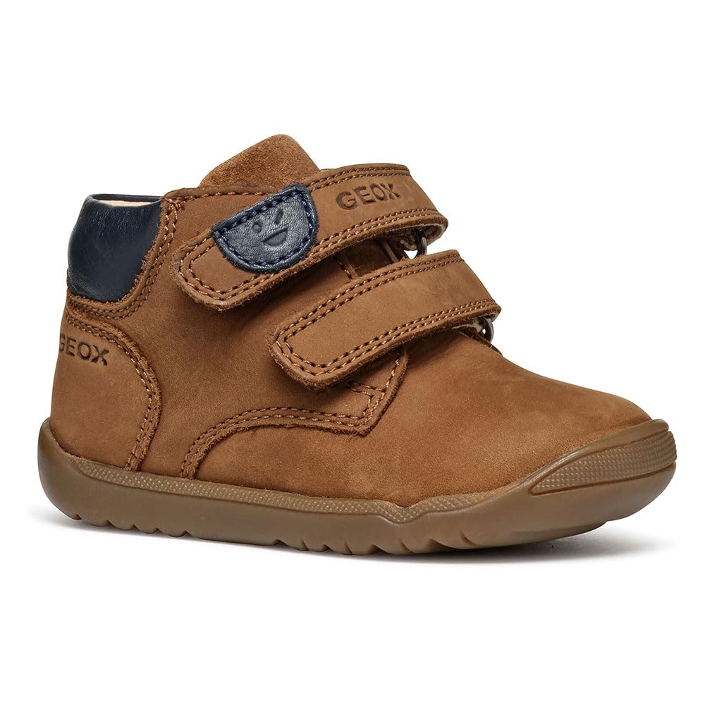 Geox Boy's B Macchia Boy C Sneaker, Brown, 7.5 Child UK
