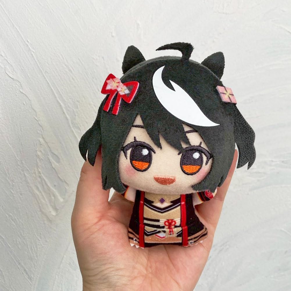 Kitasan Plüschfiguren, Anime, gefüllte Figuren, Kissen, 11 cm, 4 Stück | Narita Top Road/Orfevre/Mandelauge Plüsch Anhänger Niedlich Cartoon Schlüsselanhänger Rucksack Zubehör Dekoration Geschenke