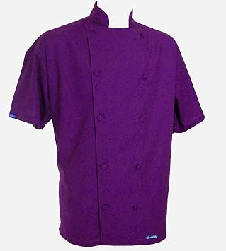 Chefskin 2X XXL Chef Jacket Coat Purple Ultra Ligthweight Cool Comfortable