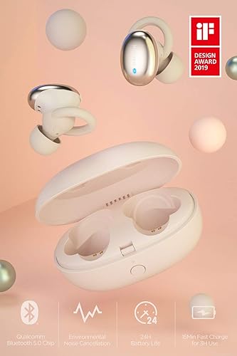 Miniatura 2 de 1MORE Elegantes auriculares intrauditivos inalámbricos – Bluetooth – 6.5 horas de batería – Carga rápida de 15 minutos para 3 horas de uso – Funda