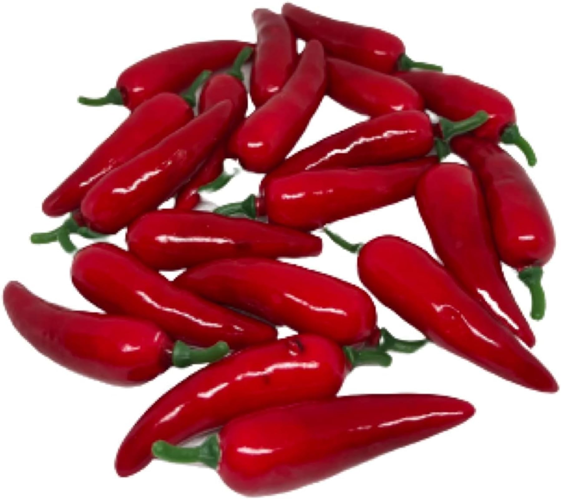 Ssmmam 20Pcs Artificial Chili Peppers Decor, Realistic Red Plastic Vegetables for Photography Props, Kitchen Display