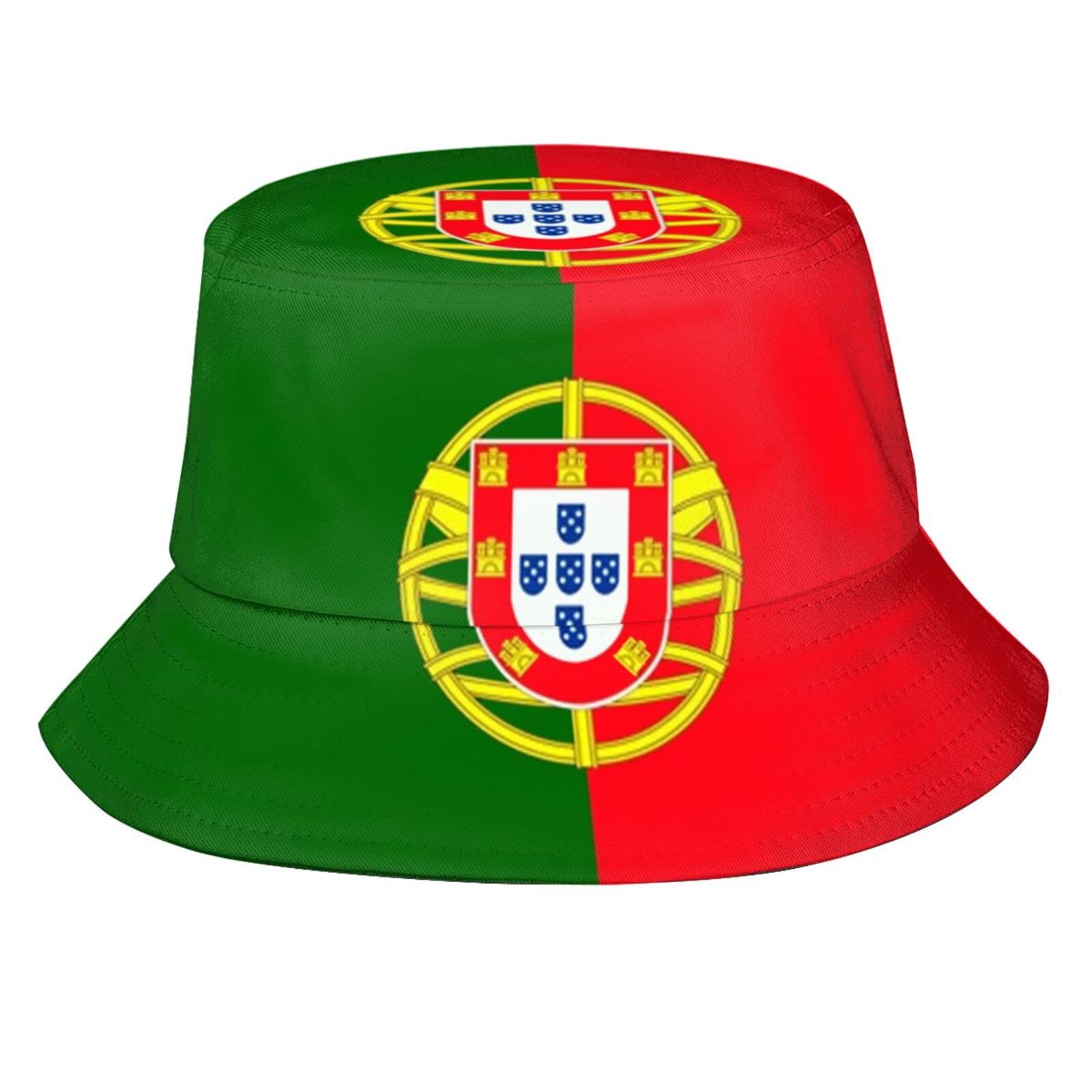 Fxuyyok Portugal Bucket Hat Hawaiian Hat Buckets Hat Portugal Flag Fisherman Hat for Travel Beach Outdoor