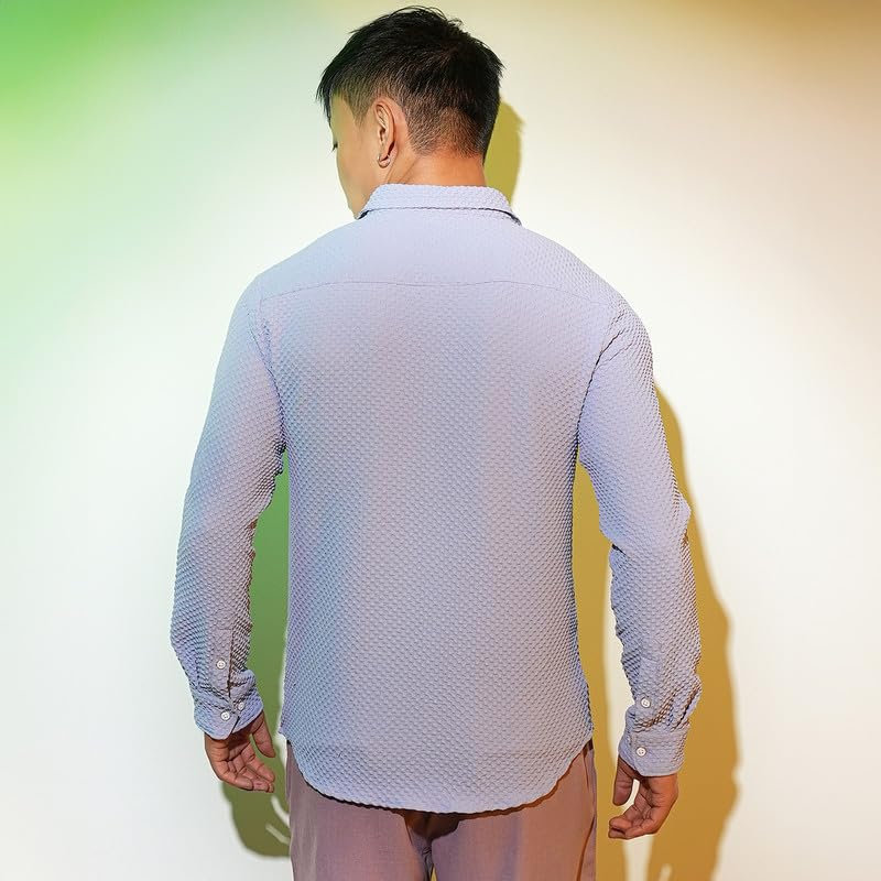 Image of CAHOOT Men's Solid Utility Shirt | Casual Wear | Spread Collar | Long Sleeve | Button Closure | Shirt Crafted with Comfort Fit for Everyday Wear