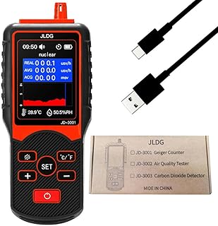 JD-3001 Multifunctional Geiger Counter Î³-ray Î²-ray Nuclear Radiation Detector Electromagnetic Radiation Tester Temperature and Humidity Measurement Device with Data Export Function