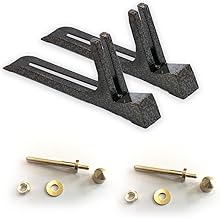 Powder-coated metal feet for grave plates - format 12.5x2.5x6 cm