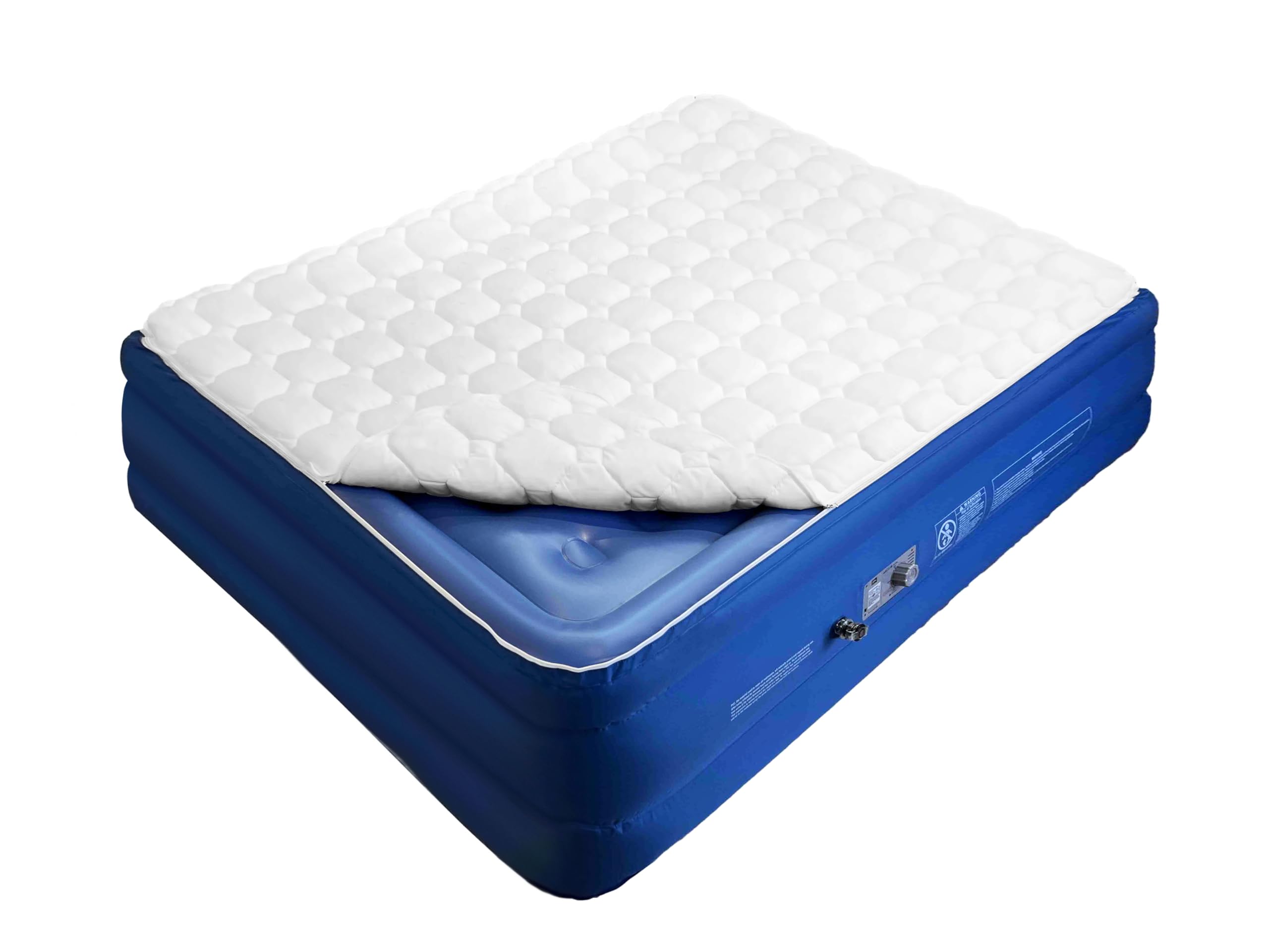 Colchón de aire para 2 personas | Set con sábana ajustable y kit de reparación | 210 cm de longitud | Colchón superior extraíble