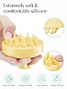Scalp Massager Shampoo Brush, Eco-friendly with Soft Silicon Bristles, Hair Scalp Scrubber, Scalp Exfoliator | Dandruff Removal, Prevents Hair loss for Men, Women (Yellow35) gallery image