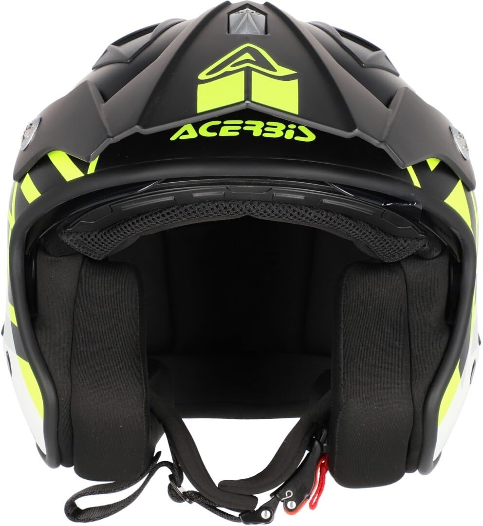 Acerbis Casco Jet Aria Graphic, Adultos Unisex, Blanco/Azul/Rojo, XS