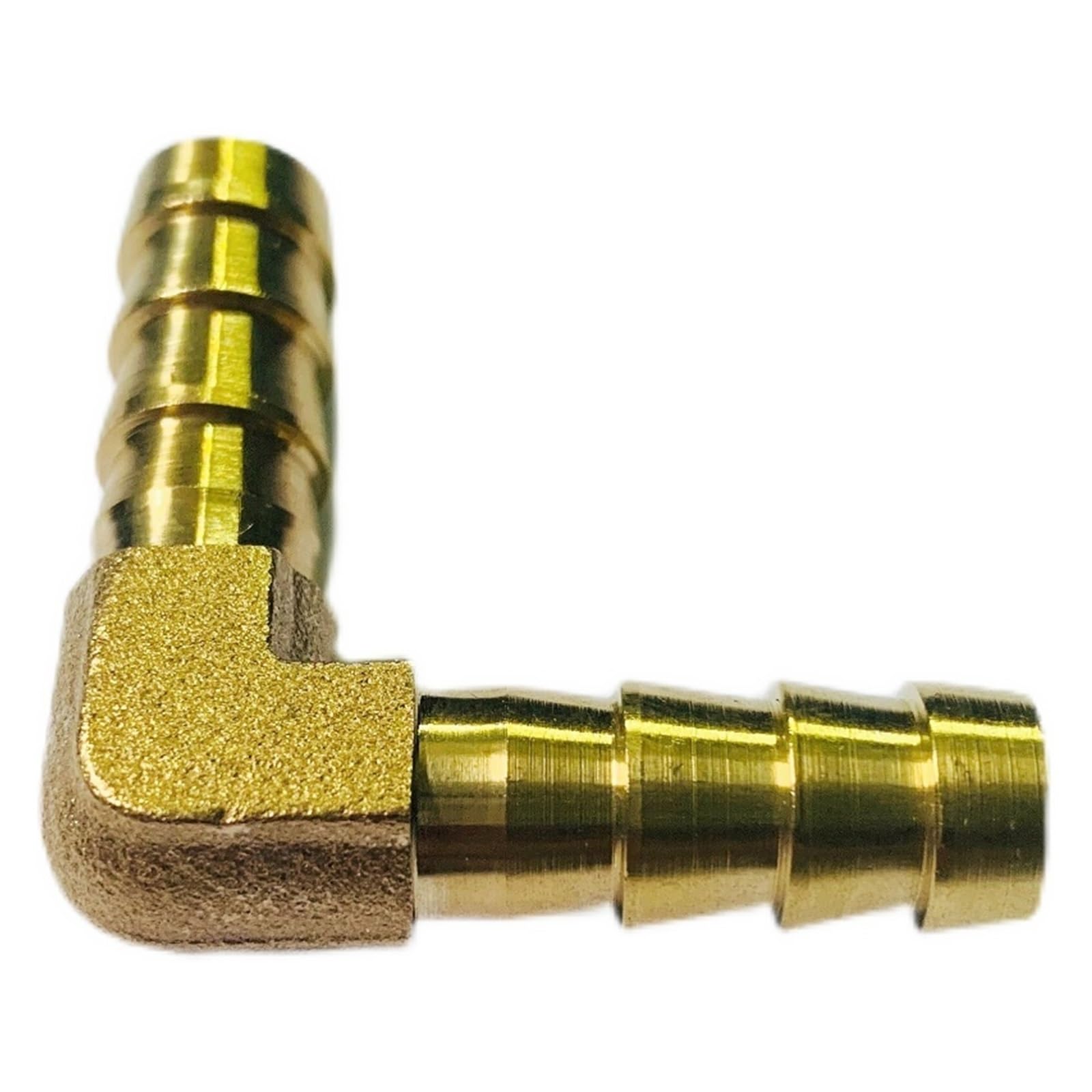 Codo de 90 grados de reducción igual de 3-25 mm, espiga for manguera de latón, adaptador de cola de manguera, conector de instalación de tuberías for combustible, agua, gasóleo(19mm - 10mm,5 pcs)