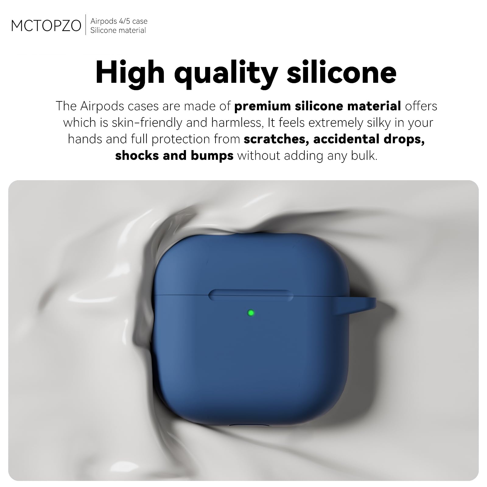 Schutzhülle für AirPods 4 2024, mit Reinigungsset, weiche Silikon-Schutzhülle für Apple AirPods 4. Generation, mit Schlüsselanhänger, kompatibel mit AirPod 4, Schutzhülle für Damen und Herren,