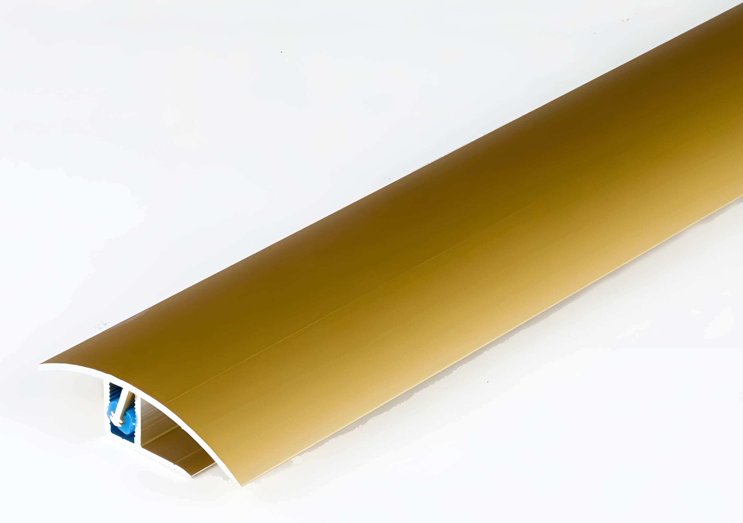 Aluminium Door Bars Threshold Strip 50 x 900mm (2.95ft) Tiles to Laminate Carpet Transition Trim Silver Gold FIX50 TMW Profiles (Gold)