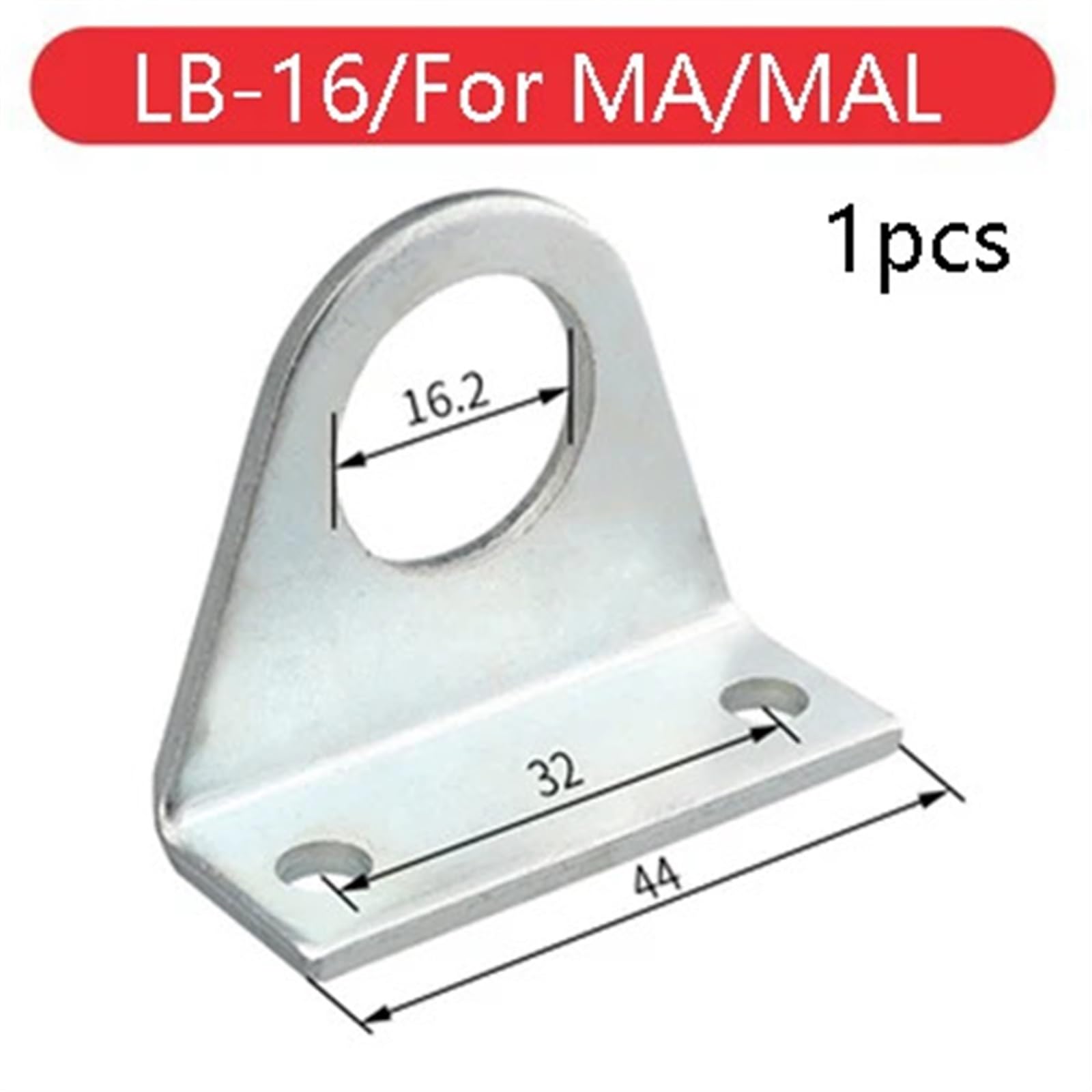 WUZDPRCJ 1PC Type LB16-20-25-32-40 Pneumatic LB Bracket MAL Standard air Cylinder mounting Stand(MAL-LB16-1PCS)