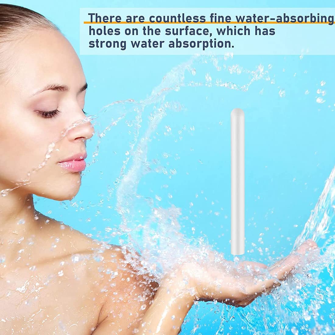 8 StüCk Kieselgur Feuchtigkeit Absorptionsstab Wasser Absorption Stab Trocknung Stab Diatomeen Erde Trockenmittel für WäSche zu Hause