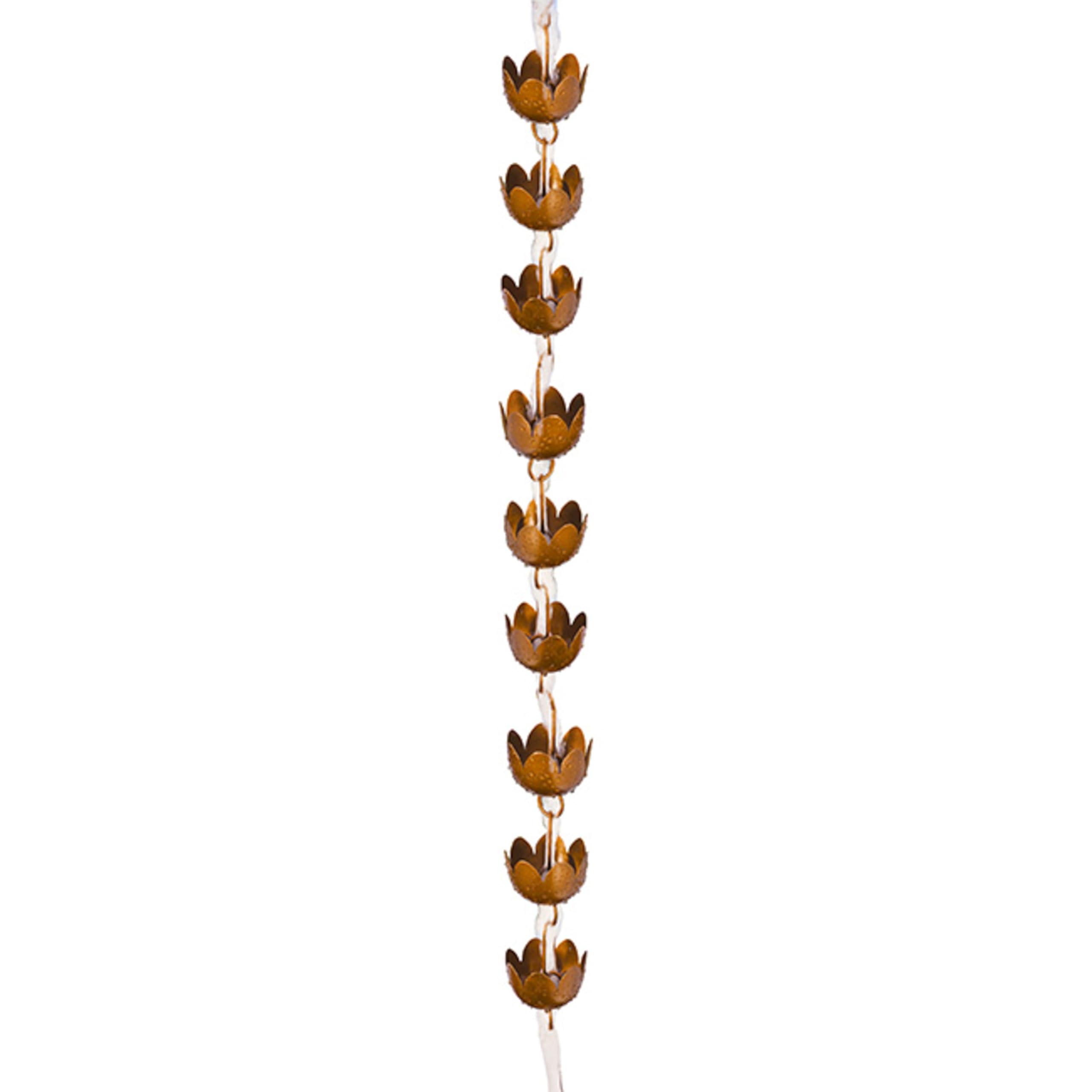 Ancient Graffiti Lily Cup Rain Chain