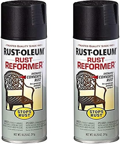 Rust-Oleum 215215 Stops Rust Reformer Rust Rust Reformer Rust Reformer 10.25 onzas, color negro (paquete de 2)