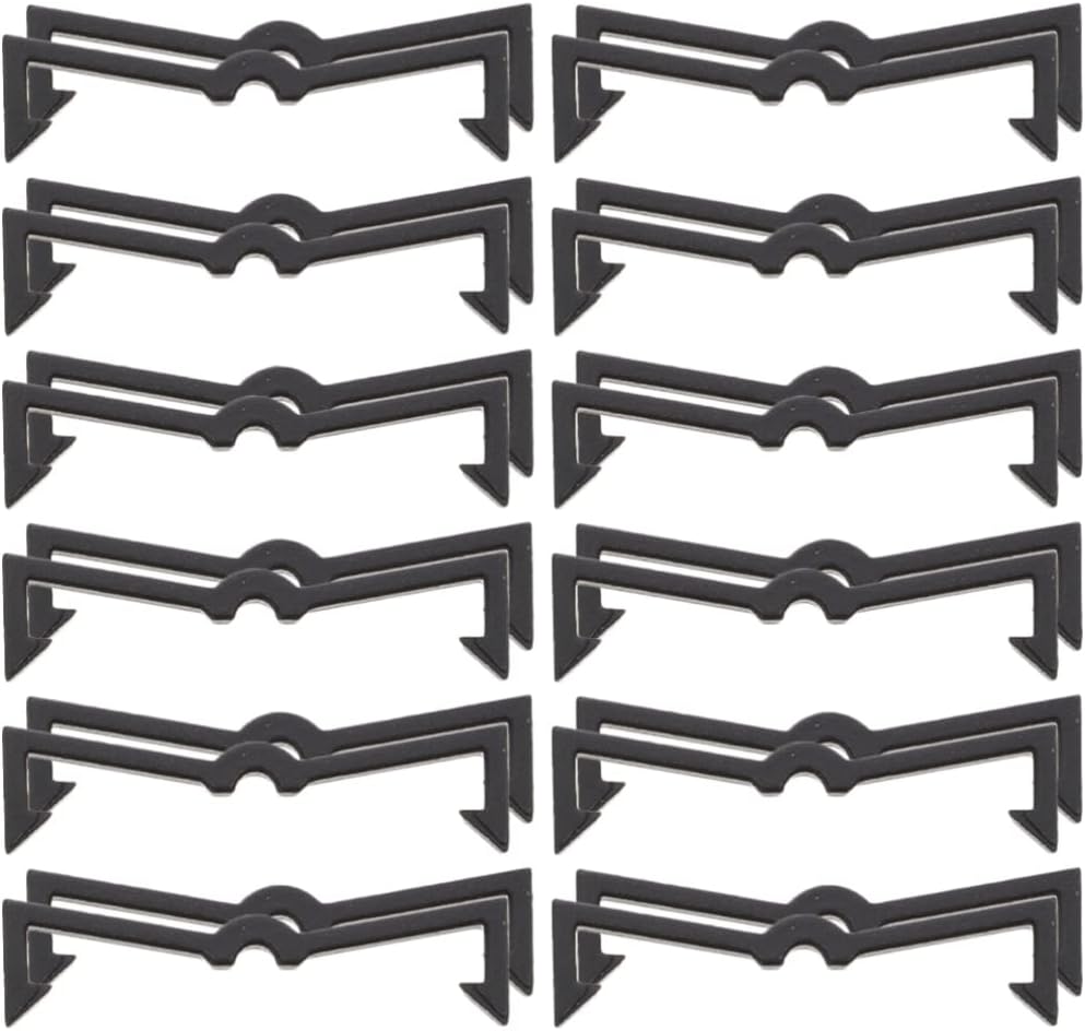 DOITOOL Plastic Pegboard Hook Locks 50pcs Black Locking