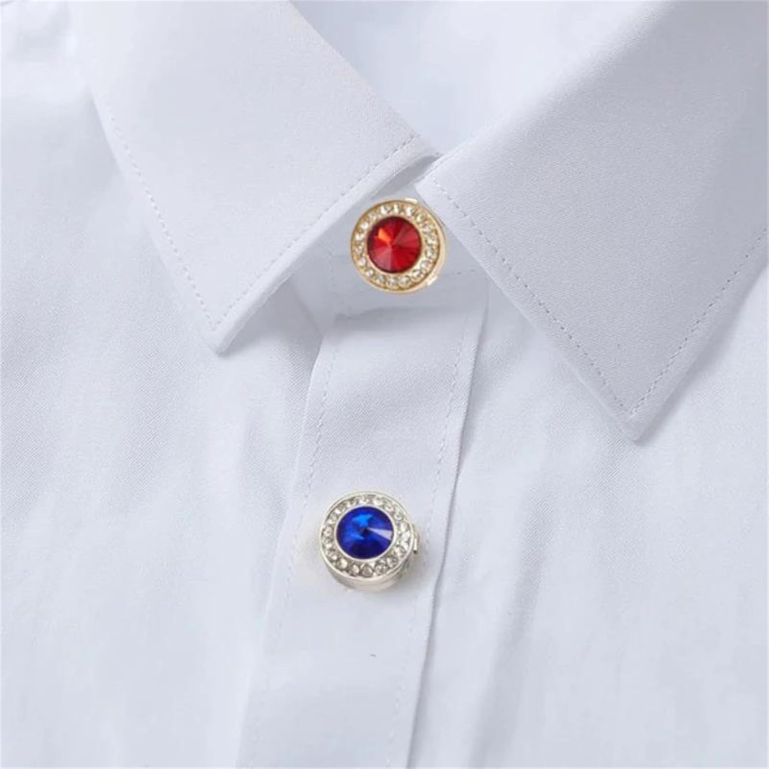 Women’S Rhinestone Round Button Covers Elegant Metal Shirt Sleeve Decorative Accessories