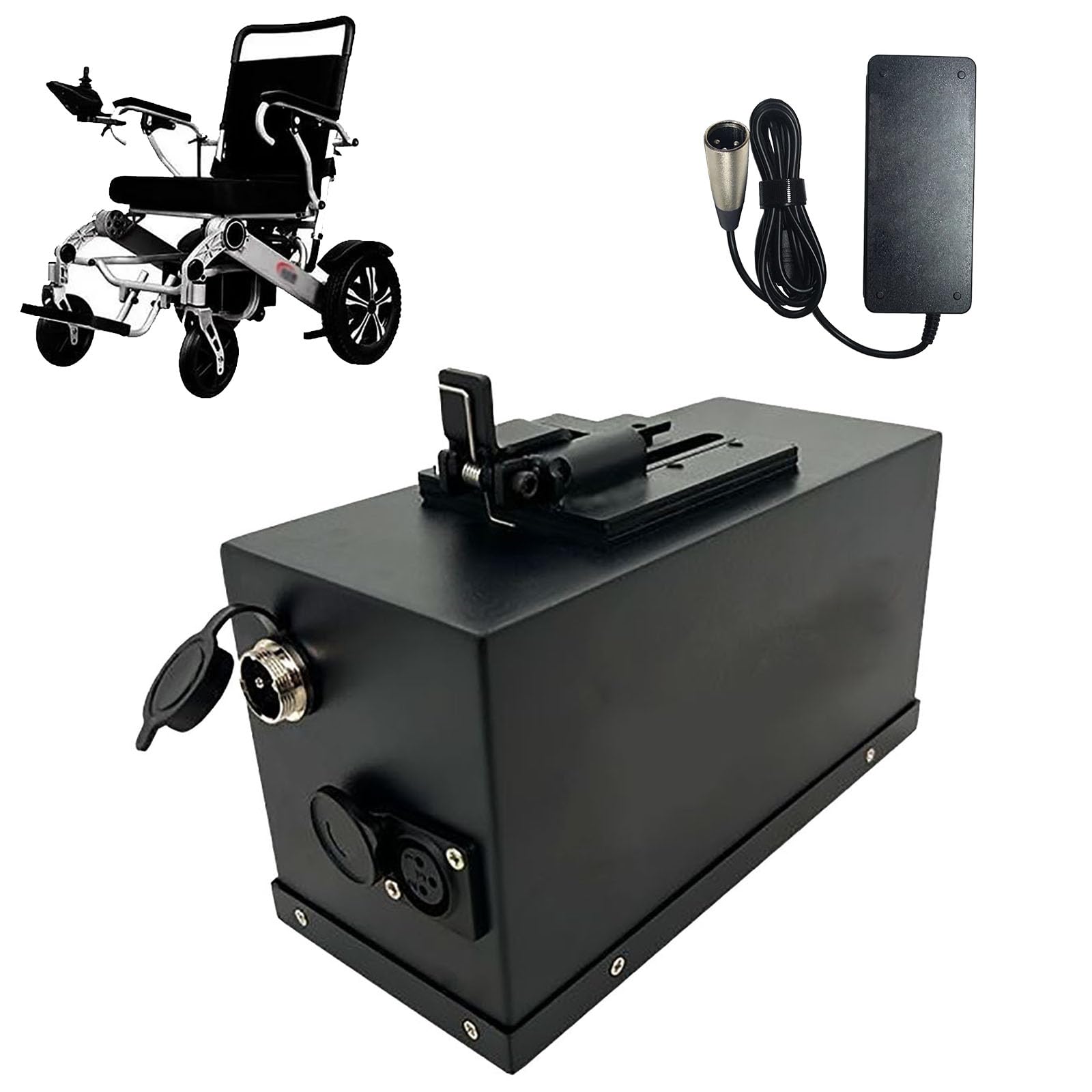 Batería para Silla de Ruedas eléctrica de 24 V, 6,6 Ah, 13 Ah, 16 Ah, 20 Ah, 24 Ah, 30 Ah y 35 Ah, con rieles deslizantes y Hebilla para Kits de Motor de 0 a 850 W.
