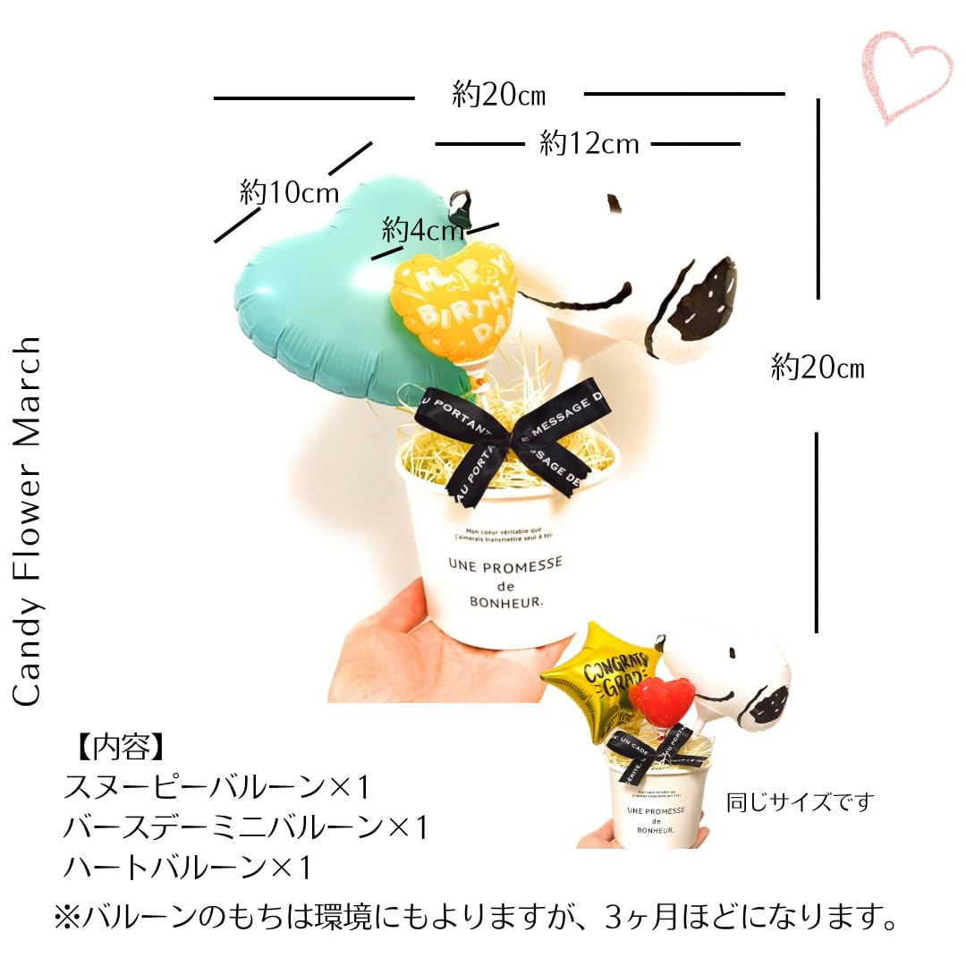 Amazon | 【Candy Flower March】スヌーピーバルーンギフト (卒業