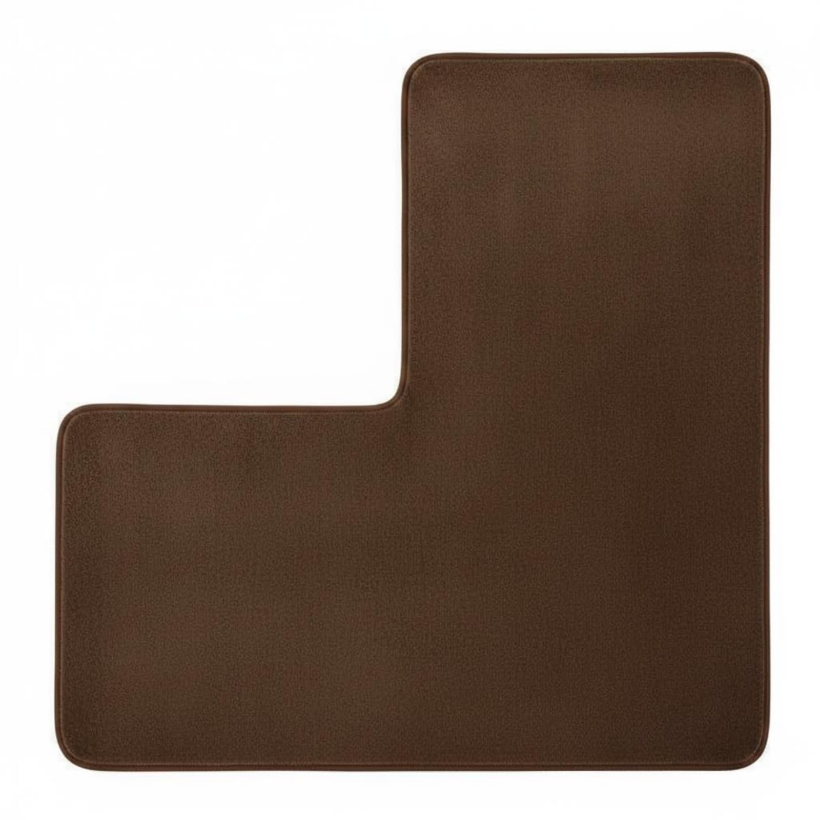 Tapis salle de bain L pelucheux marron 80 80cm tapis shower L corail