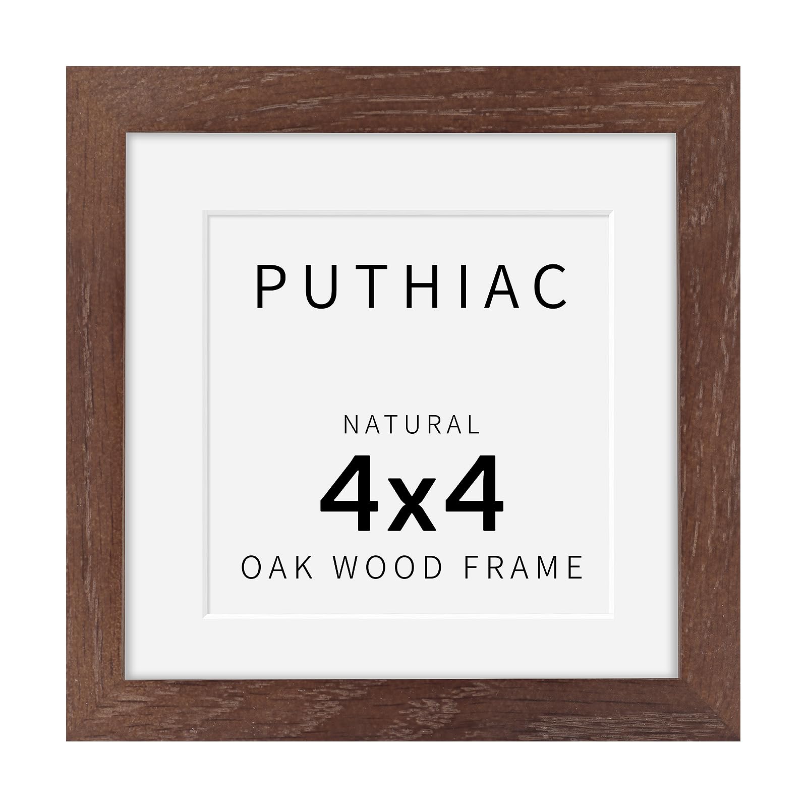 Amazon.com - puthiac 4x4 Solid Oak Wood Picture Frame, Fits 3x3