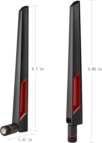 Miniatura 2 de Superbat Antena WiFi con conector macho RP-SMA, 2.4GHz 5GHz 5.8GHz Antena de doble banda para tarjeta de red WiFi PCI-E Tarjeta de red WiFi USB